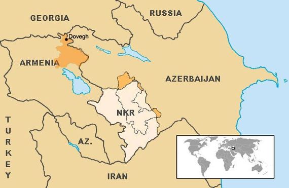 tavush region dovegh armenia azerbaijan border karabakh map